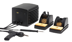 Stacja lutownicza Metcal 2-wyjściowa Rozlutowywanie 60W Typ F — wtyczka Schuko, typ G — brytyjski 3-stykowy 471°C