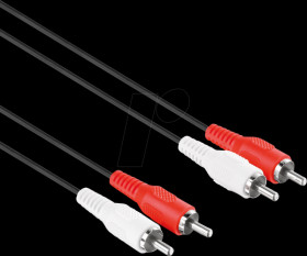 LP-AC040-025 Audio cable, 3.5 mm cinch to cinch, 2.5 m, black