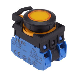 CW1L-A1E20Q4Y Yellow 24V illuminated Maintained Push Button Switch 2NO IP65 IDEC