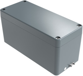 Aluminum EX enclosure, (L x W x H) 230 x 100 x 111 mm, gray (RAL 7001), IP66, 252310110