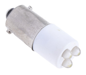 Lampka kontrolna do montażu panelowego 130V ac, biała 25 x 10mm LED RS PRO