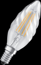 4058075434202 LED candle STAR E14, 4 W, 470 lm, 2700 K, filament