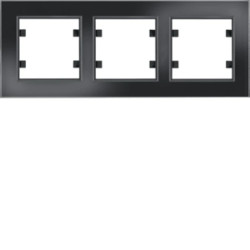 Lumina passion Ramka 3-krotna pozioma szkło czarne WL9231