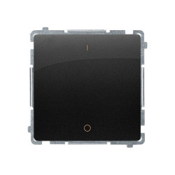 Simon Basic Łącznik dwubiegunowy (moduł) 16AX, 250V, zaciski śrubowe czarny BMW2A.01/49