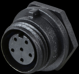 PX0412/06S Connector, front panel, 6-pin, socket