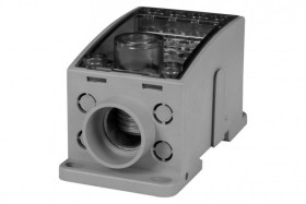 Blok rozdzielczy LKN 250A (1x120/4x16 - 2x35,1x25,4x16,4x10) Al/Cu- szary