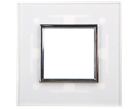 DANTE Ramka pojedyncza szkło CREATIVE GLASS SUPER WHITE 4501181