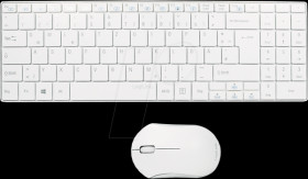 ID0109 Wireless slim keyboard &amp; mouse set, white
