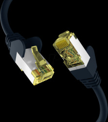 EC020200032 Patch cable, Cat.6a, S/FTP PiMF, 0.25 m, black