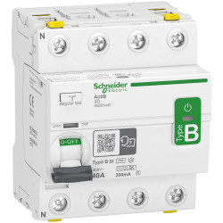 RCCB, Typ B-SI, 4-biegunowy, 40A, 300mA, Schneider Electric, iID Acti9 400V ac