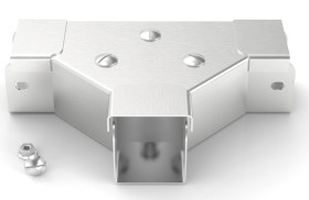 Akcesoria do koryt kablowych Stal nierdzewna 304 Zatyczka przednia rozgałęzienia T 75 x 75mm RS PRO