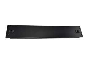 Zaślepka 2U 19, metalowa, szybki montaż na klipsy, czarny