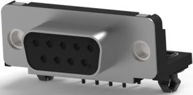 D-Sub socket, 9 pole, standard, equipped, angled, solder pin, 5788796-1