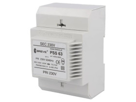 PSS63/230/230V Transformator sieciowy 63VA 230VAC 230V na szynę DIN IP30