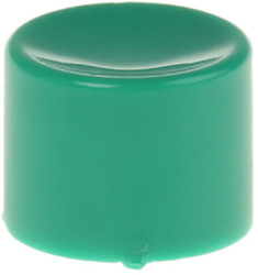 Snap-on lever cap, round, Ø 10 mm, (H) 7.5 mm, green, for pushbutton switch, U483