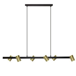 Lampa wisząca Snow 6 złoto - czarna 6xGU10 Light Prestige