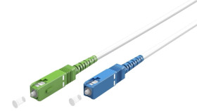 Kabel światłowodowy (FTTH), Singlemode (OS2) White, biały (Simplex), 1 m - Długość kabla 1 m