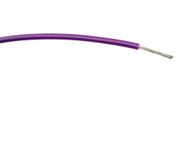 Przewód montażowy 0,75 mm2 Fioletowy RS PRO PVC 18 AWG 1,5 kV AC dł. 100m 24/0,2 mm +85°C Norma wojskowa 61-12 część 6