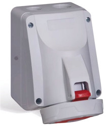 Złącze przemysłowe - zasilające 32A Gniazdo 415 V 3P + E Żeński Legrand Czerwony Montaż ścienny, IP67