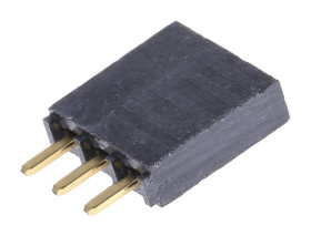 Gniazdo PCB 3 -pinowe raster: 2.54mm typu płytka – płytka Proste Przewlekany