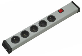 Listwa zasilająca, 16A, 250 V, 5 wtykowa Typ E - gniazdo francuskie