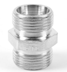 Złączka hydrauliczna, Złacze A: Stożek męski 24° DIN, Złacze B: Stożek męski 24° DIN, Stal, 500bar