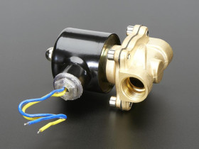 Adafruit Brass Liquid Solenoid Valve - 12V - 1/2 Inch G / BSP Thread