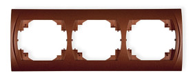 LOGO Ramka pozioma potrójna brĄzowy metalik 9LRH-3