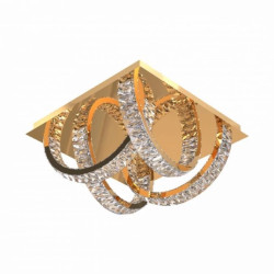 Plafon złoty z kryształkami TULA, LED 27,5W 2700-6000K - MX3274-4-3GT Zuma Line