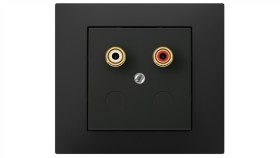 Vestra Gniazdo Głośnikowe Pojedyncze Bez Ramki Podtynkowe Ip20 Czarny 3857-19