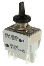 Przełącznik (Wł.)-wył.-(wł.) DPDT APEM Montaż panelowy długość przełącznika 13.5mm