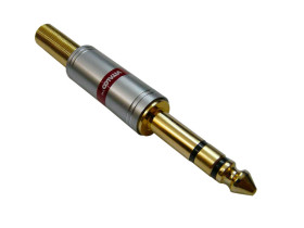 Wtyk jack 6,3mm stereo JW778 chrome 7mm Vitalco