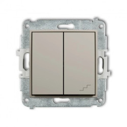 MINI Mechanizm łącznika jednobiegunowego ze schodowym (osobne zasilanie) taupe 60MWP-10.2