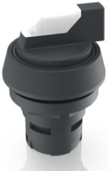 Toggle switch, unlit, latching, waistband round, white, front ring black, 1 x 90°, mounting Ø 16.2 mm, 1.30.073.620/0200