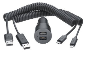 oryginalna ładowarka samochodowa Nokia DC-20 dual micro USB 2x 1A (02738K9)