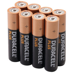 Duracell MN2400B8PLUS100SPO AAA Cell Plus Power RO3A/LR0 Batteries (Pack 8)