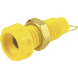 Cliff CL1454A Jack Socket Vertical 4mm Pin Yellow 1pc