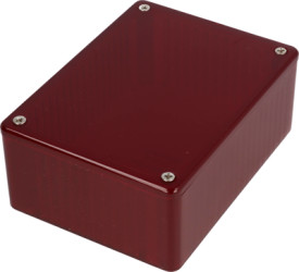 PC enclosure, (L x W x H) 110 x 82 x 44 mm, red/transparent, IP54, 1591STRD