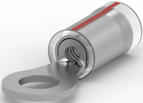 Insulated ring cable lug, 0.3-1.42 mm², AWG 22, 5 mm, natural, 53409-1