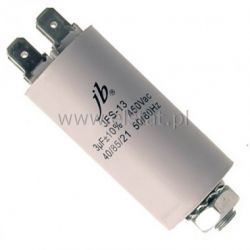 3uF 450V kond. rozruchowy 30x49 mm ( konektory)