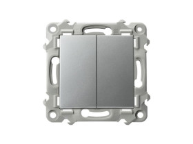 SZAFIR Wyłącznik schodowy + jednobiegunowy srebro ŁP-9Z/m/18 OSPEL