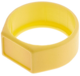 Marker ring, with labeling field, yellow for XLR connector, XCR-4