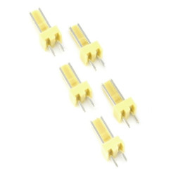 Złącze raster 2,54mm - wtyk 2-pinowy - 5szt.