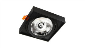 Oprawa Pari Wpust 1Xes111 Czarna Piaskowana Gu10 Sufitowa Wpuszczana