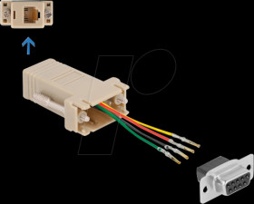 66770 Adapter D-Sub 9 pin female to RJ11/RJ14 6P/4C female Assembly Ki