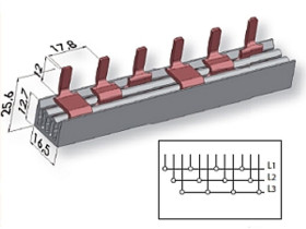 Izolowana szyna zbiorcza sztyftowa IZS10/3F/12 (0,21) 002921102 ETI