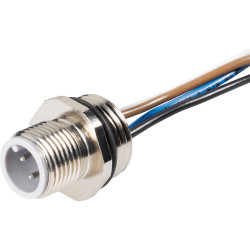 SKS Hirschmann 932916206 M12 Panel Mount 4-Way Plug ELST 412 PG9 Tin