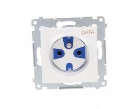 Simon 54 Gniazdo pojedyncze DATA z/u 16A IP20 z kluczem uprawniającym białe DGD1.01/11