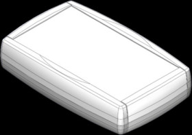 ABS enclosure, (L x W x H) 155 x 96 x 35 mm, light gray/white (RAL 9002), IP54, TN23.30