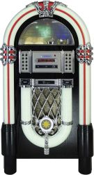 Radio-CD Silva Schneider Jukebox 250 fale metrowe (VHF) funkcja ładowania akumulatora, nastrojowe oświetlenie kolorowy